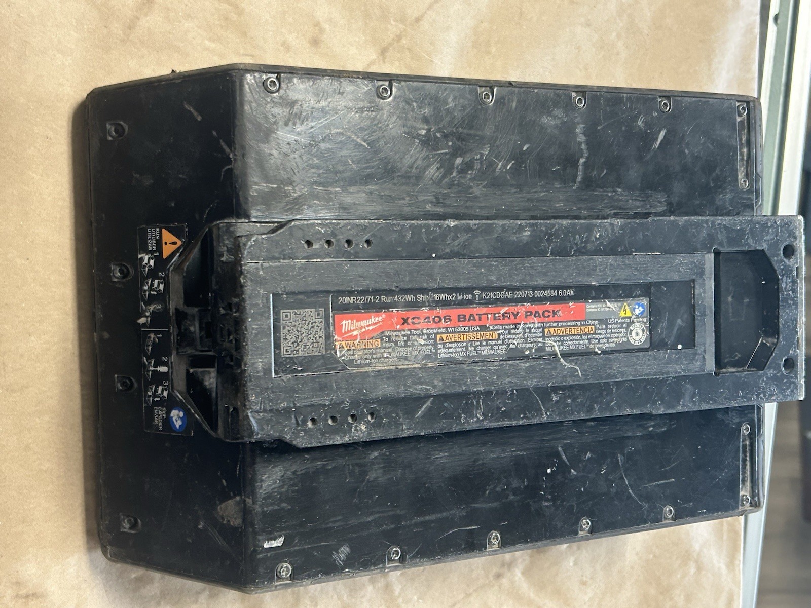 Milwaukee XC406 Battery Pack well used
