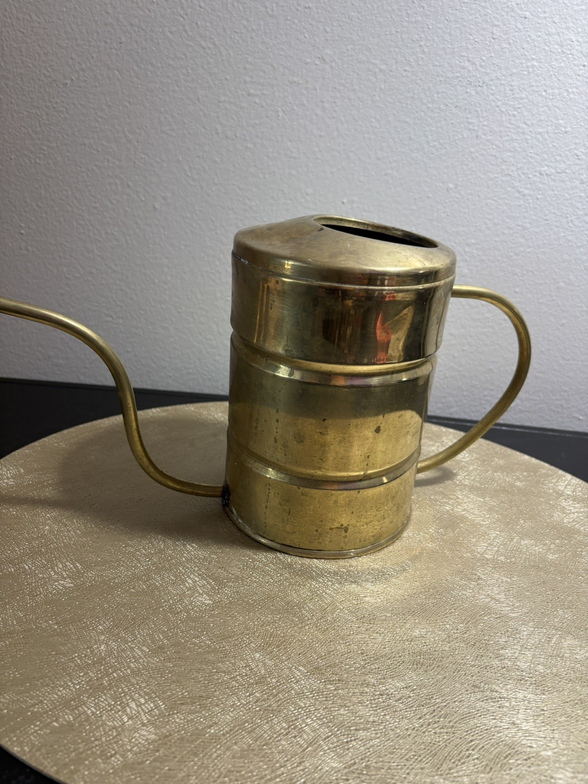 Vintage Brass Watering Can Long Slender Spout