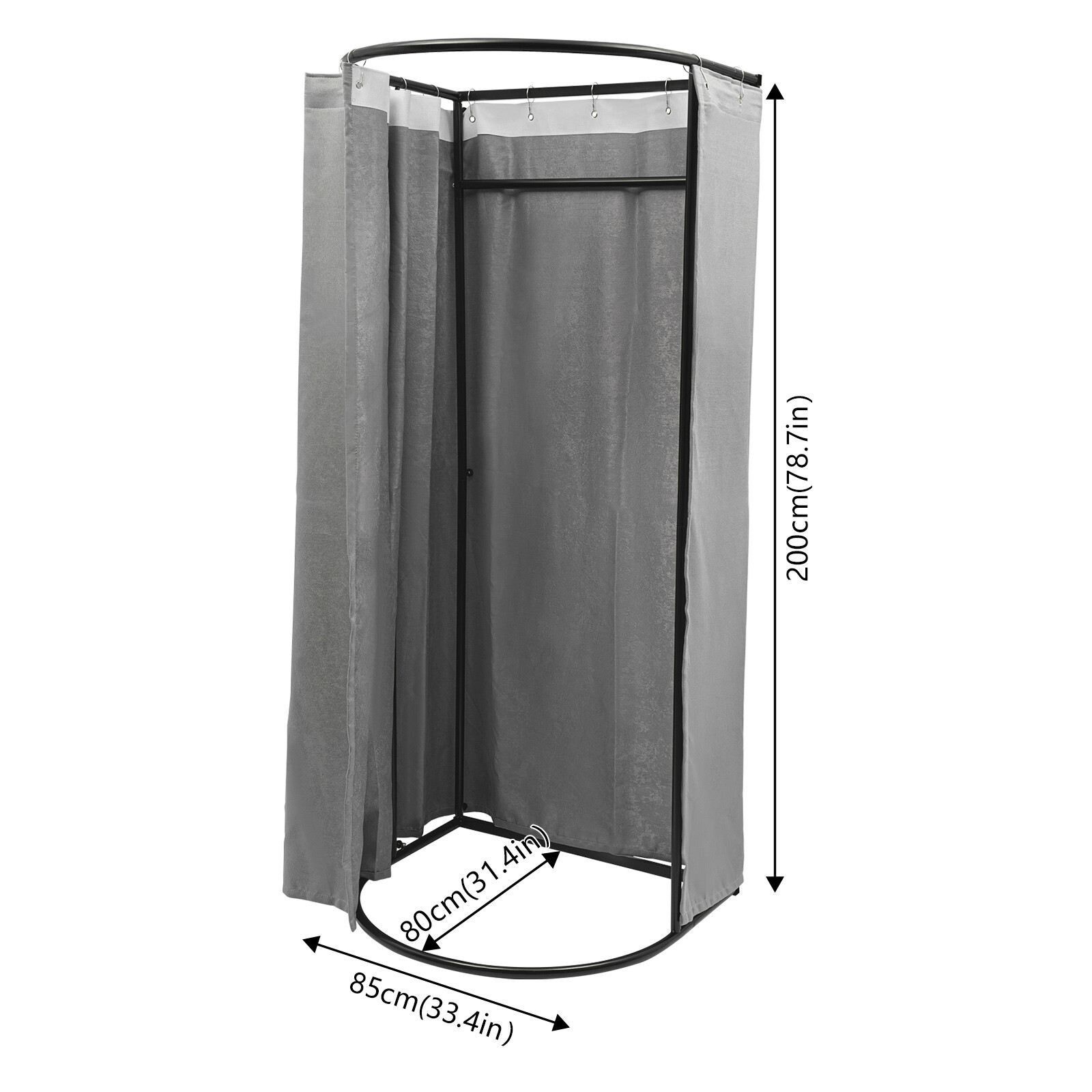 Freestanding Changing Room Clothing Store Fitting Room Dressing Room 85*80*200cm