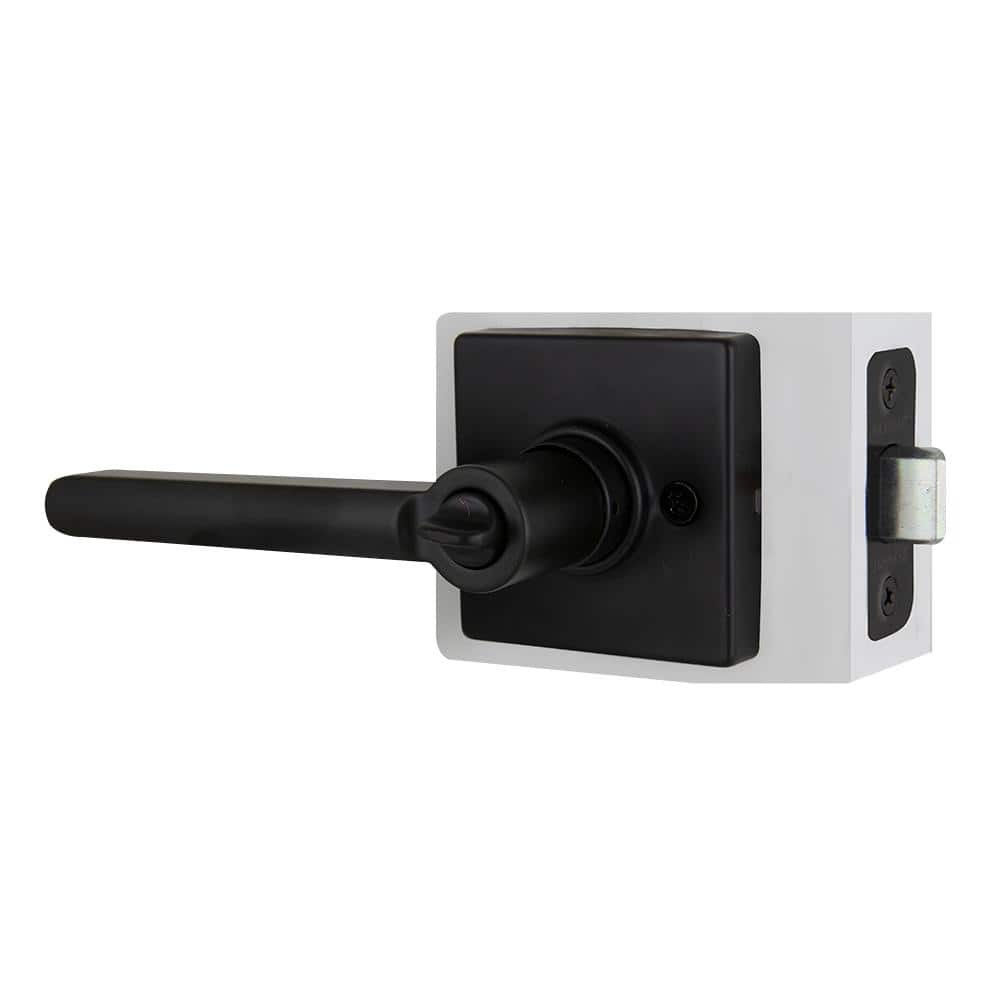 Defiant Tonebridge Matte Black Privacy Door Handle Square Rose 6-Piece
