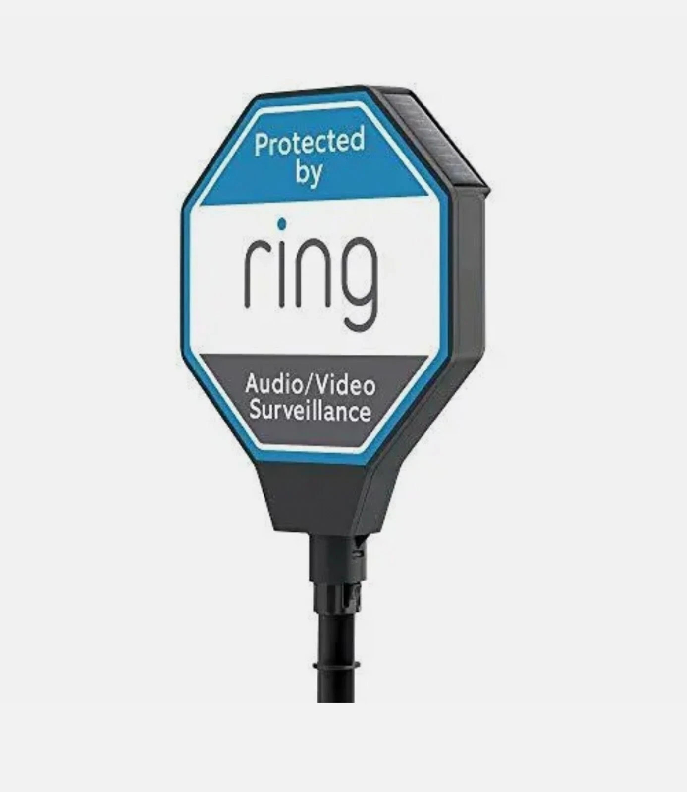 Ring Solar Security Sign Illuminated & Solar Powered Intruder Deterrent New