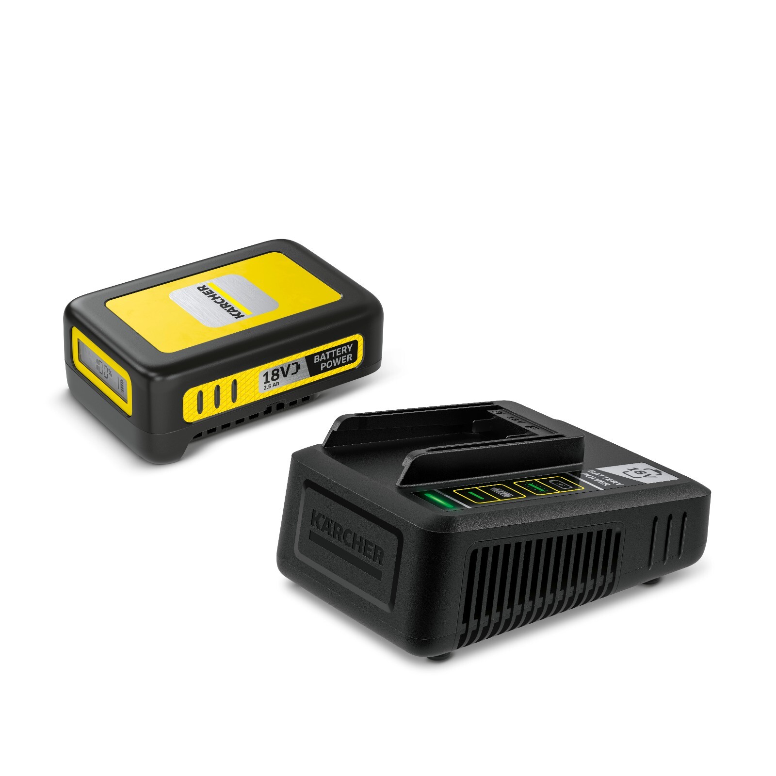 Kärcher Starter Kit, 2.5 Ah Battery/Fast Charger 18V, Real Time LCD Display, NEW