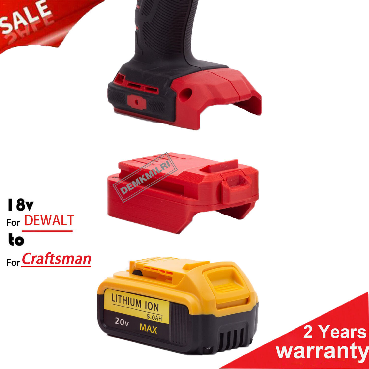 NEW Adapter For Dewalt 20V MAX Li-Ion Battery To For Craftsman 20V Tools US