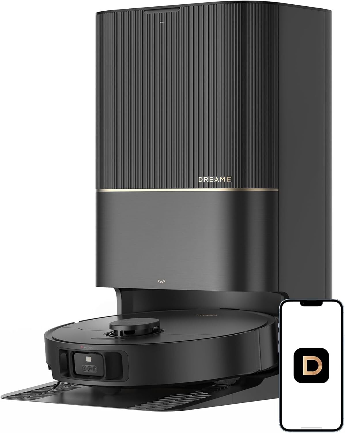 DREAME X40 Ultra Black Robot Vacuum 12000P Hands-Free Base｜Certified Refurbished