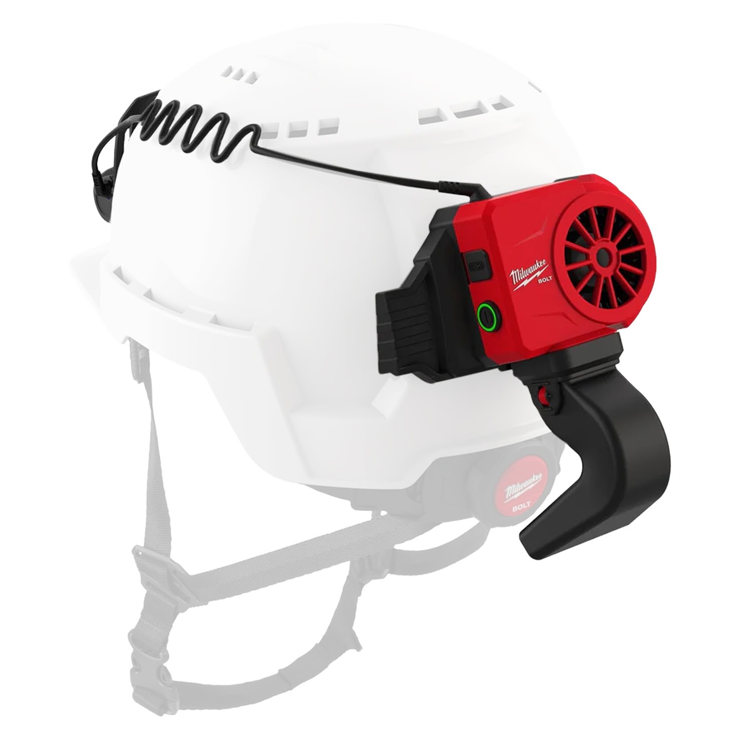 Milwaukee 48-73-1385 BOLT REDLITHIUM USB Helmet Cooling Fan w/ 3 Ducts