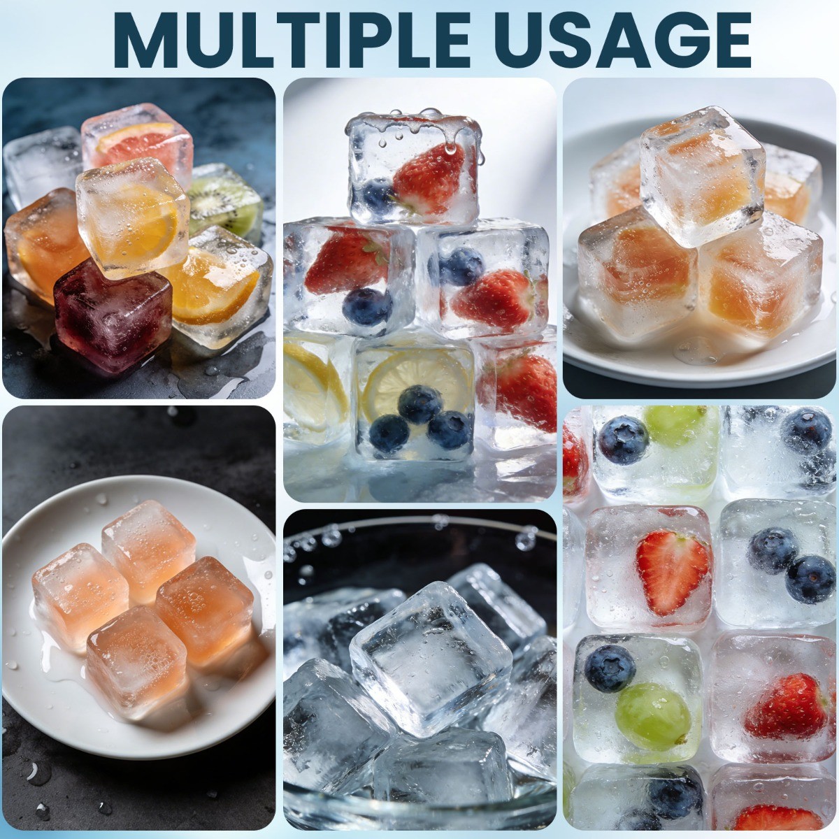 ICE Balls Maker Silicone Round Sphere Trays Molds Ice Cube for Whiskey Cocktails