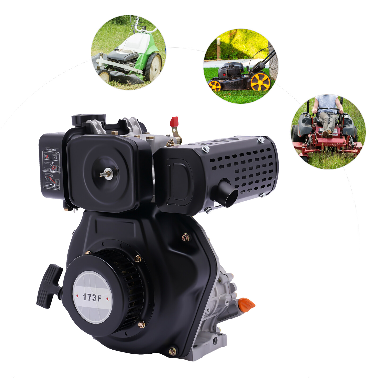 Air-cooled Diesel Engine 4 Stroke Single Cylinder For Agricultural Machinery