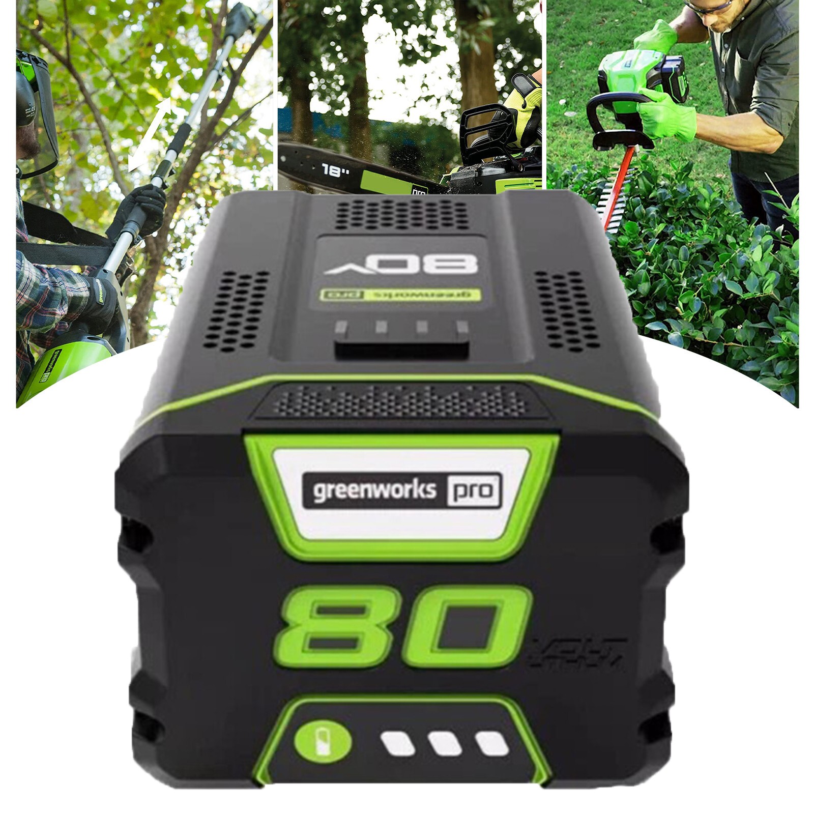 FOR Greenworks 80V Lithium Ion 5.0Ah Rechargeable Li-ion Battery BAB727 GBA80200