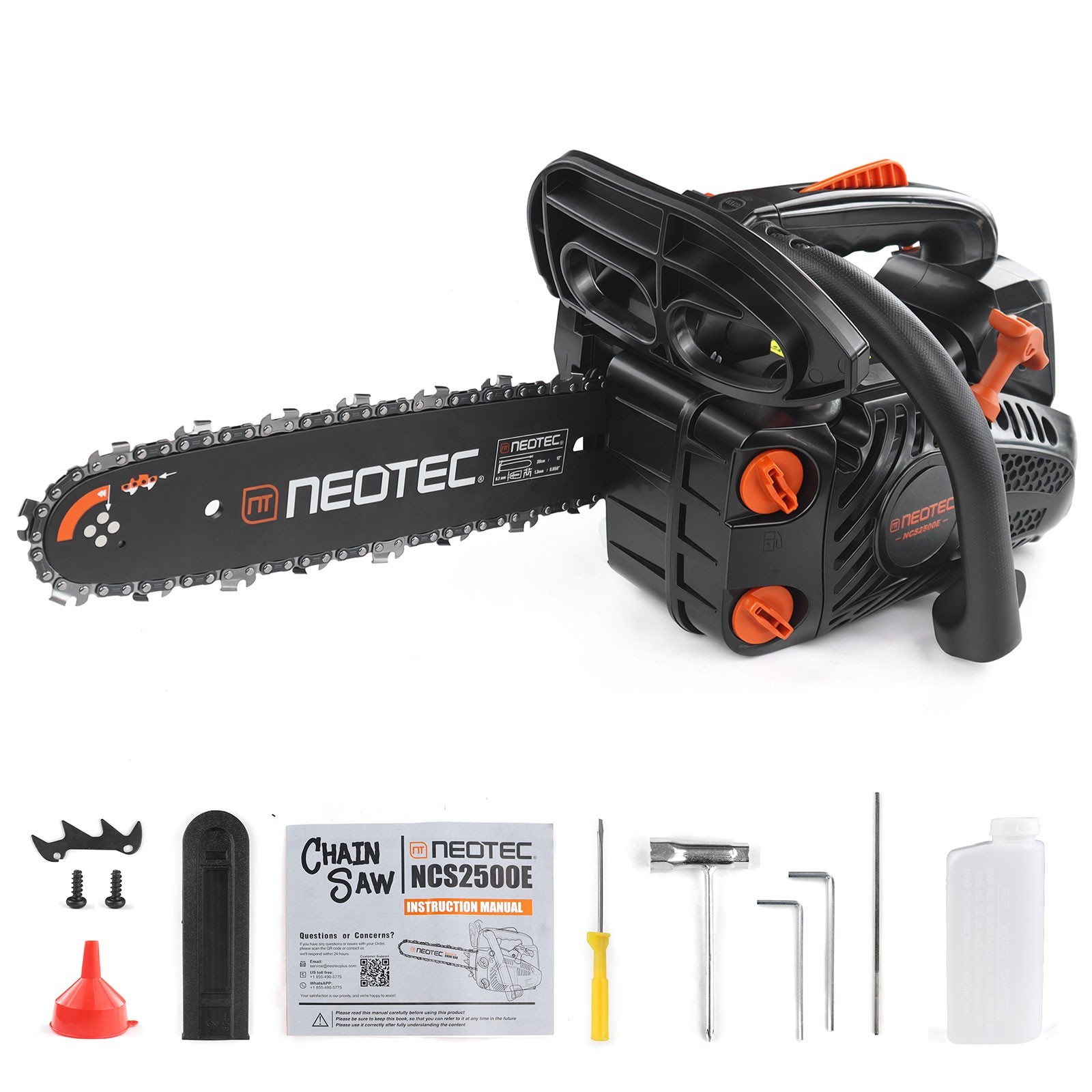 NEOTEC NCS2500E Gas Chainsaw Top Handle 12 inch Mini Ultra Light Climbing Saw