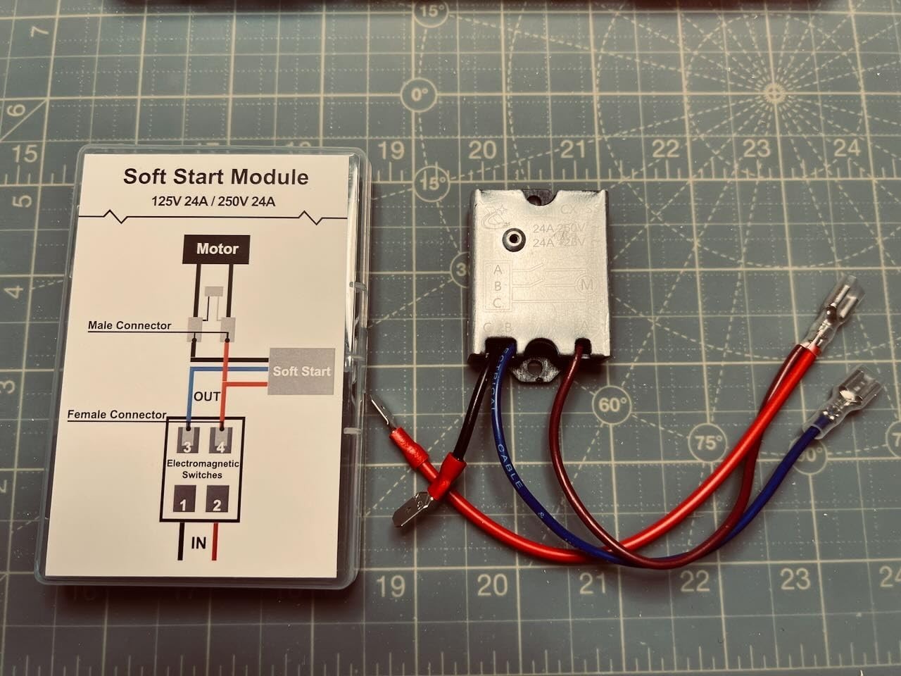 125V 250V 24A Soft Start Module Pre Wired Power Tool Switch Relays Accessory