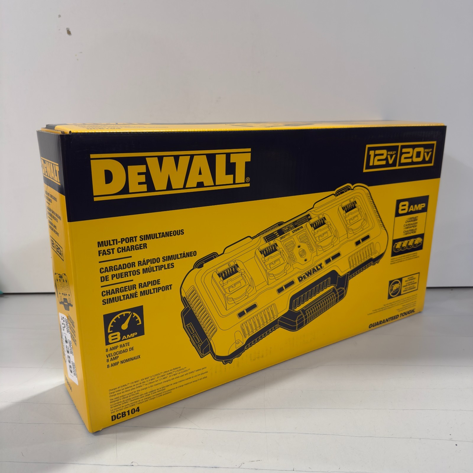 (NEW SEALED) DeWALT DCB104 Battery Charger, 12, 20 V Input
