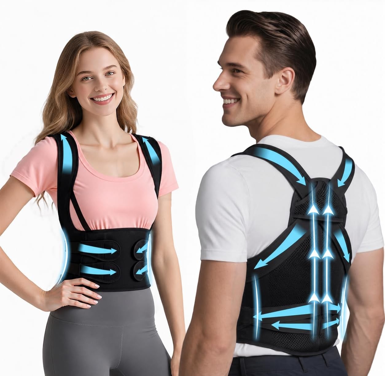 Posture Corrector for Men & Woen, Advanced Full Back Support Back Brace for…