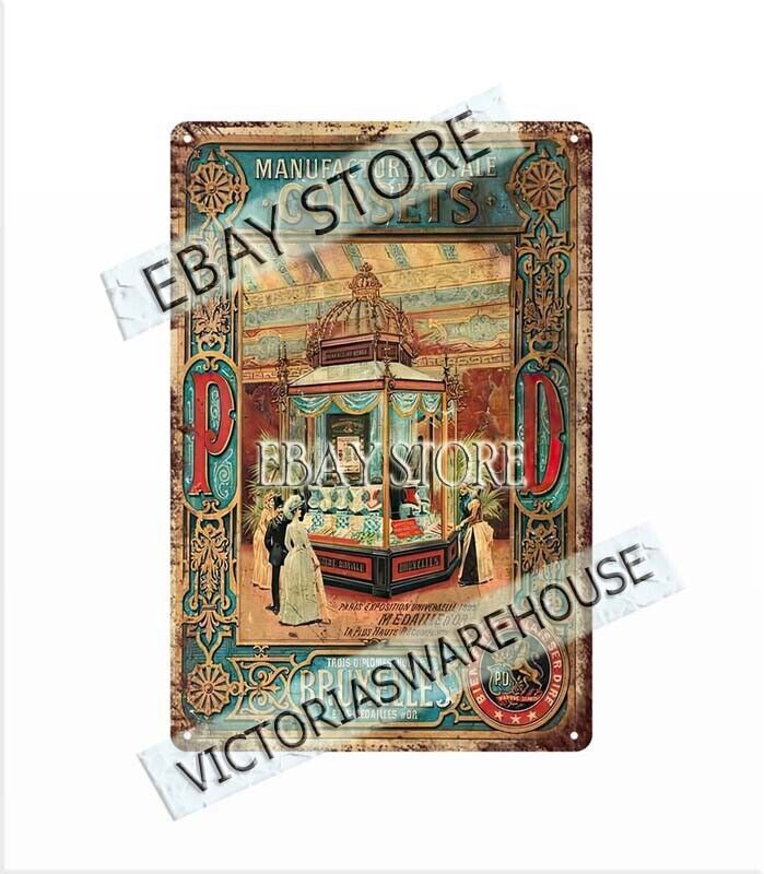 Manufacture Royale Corsets metal tin sign brew pub garage collective