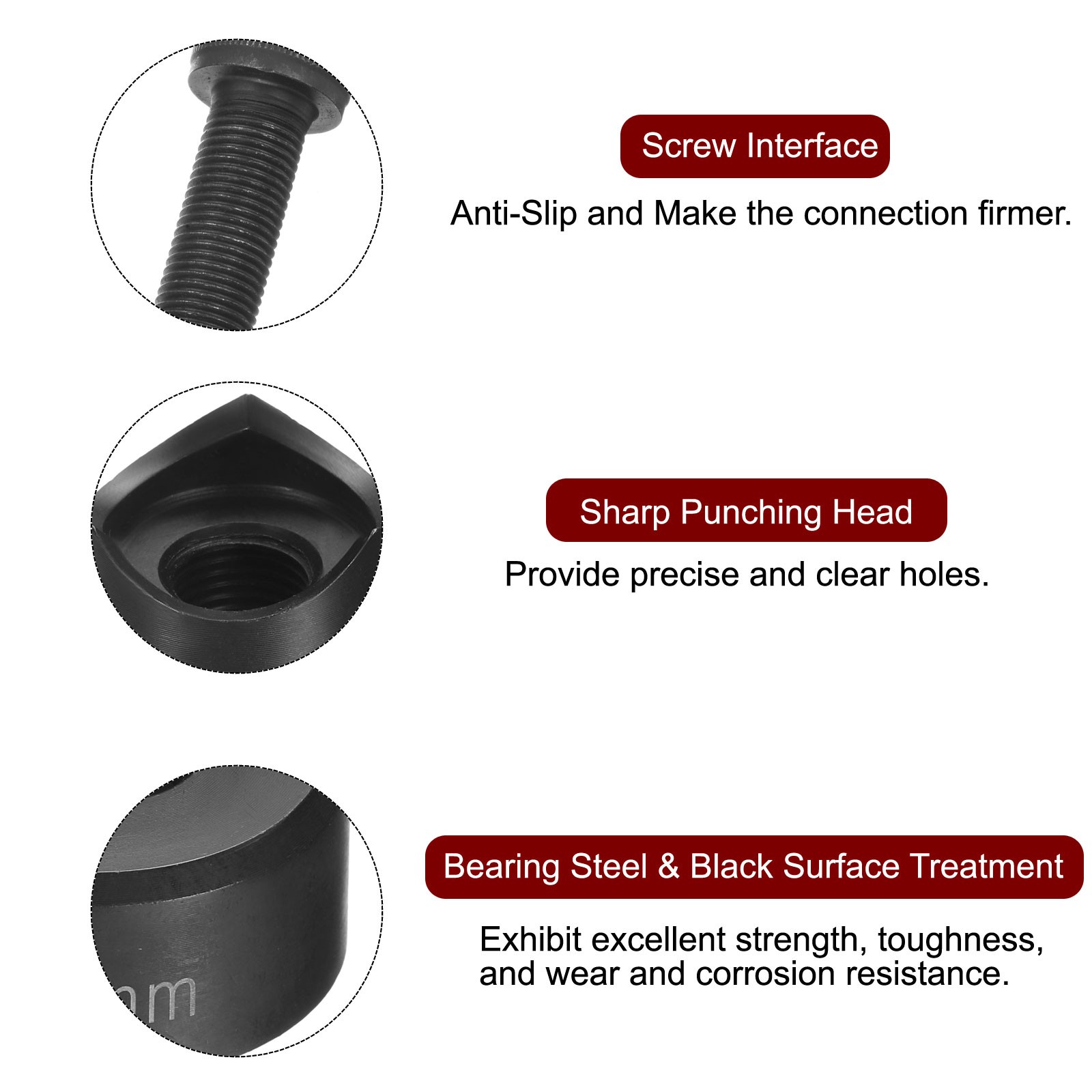 Sheet Metal Punch Hole Punch 22mm with External Hex Shank for Steel Plate Sink