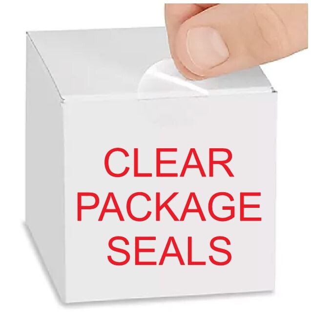 1″ Clear Round Tamper Seal Label Dots Stickers Package Seals 1 Inch Dot