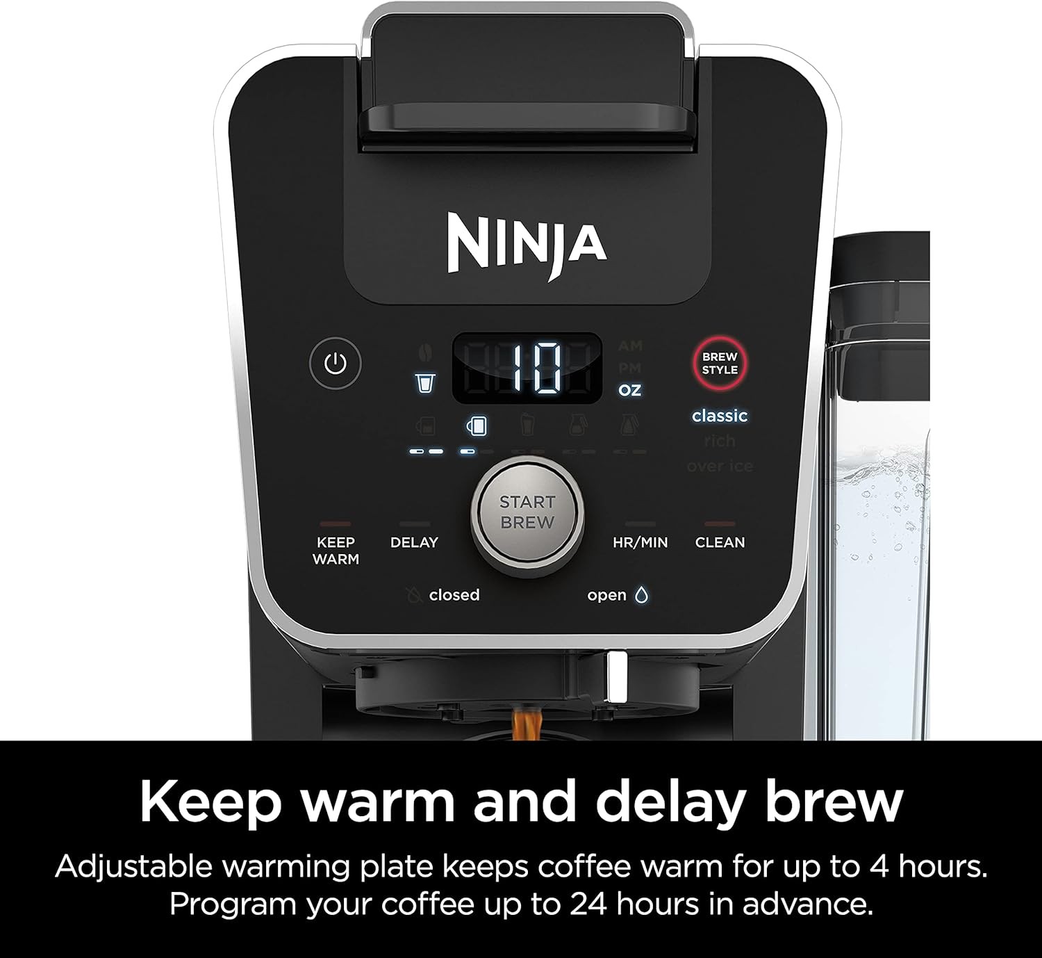 Ninja CFP201 DualBrew System | 12-Cup Coffee Maker | 3 Brew Styles 60-oz – Black
