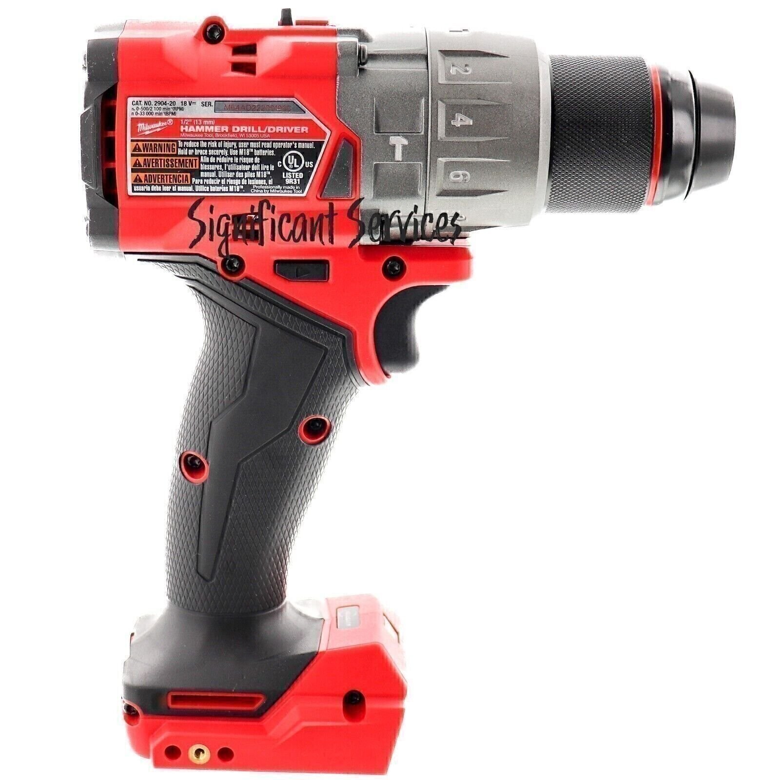 NEW Milwaukee FUEL 2904-20 18V 1/2″ Cordless Brushless Hammer Drill M18 Driver