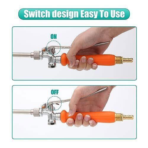 29” Sprayer Wand Replacement, 3/8″ Brass Barb Universal Stainless Sprayer Wand
