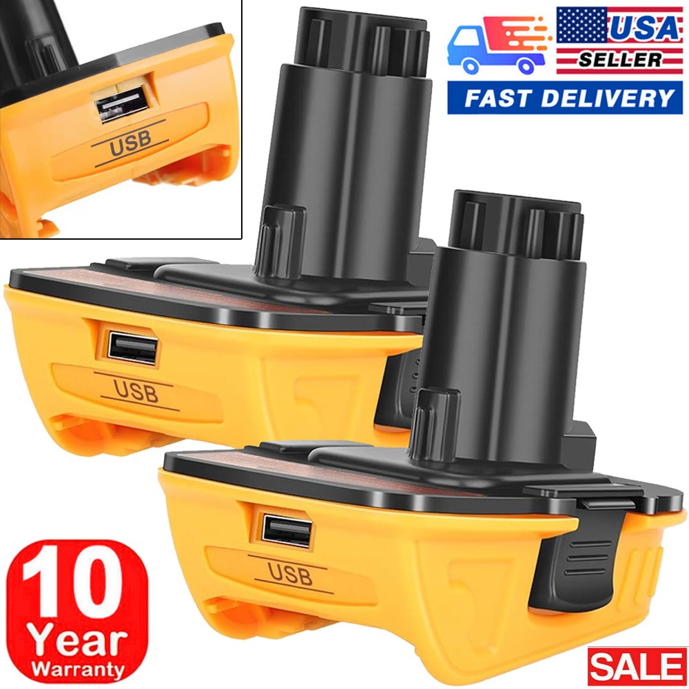 2PACK 18V To 20V MAX DCA1820 Adapter Converter For DEWALT 20Volt Li-ion Battery