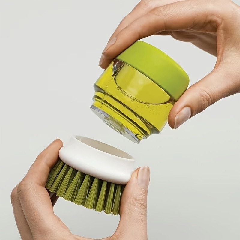 Soap Dispenser with Dish Brush & Storage Bracket, Easy to Clean Kitchen Utensils