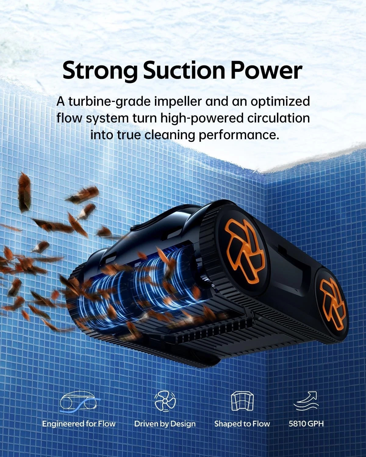 iGarden K60 6H Runtime Pool Vacuum Cleaner Cordless Pool Vacuum App Support