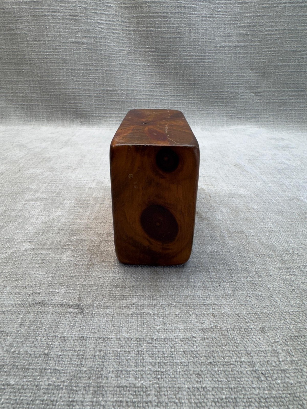 Brown Wood Bumper Block Small Rectangular Rustic Primitive Freestanding Decor