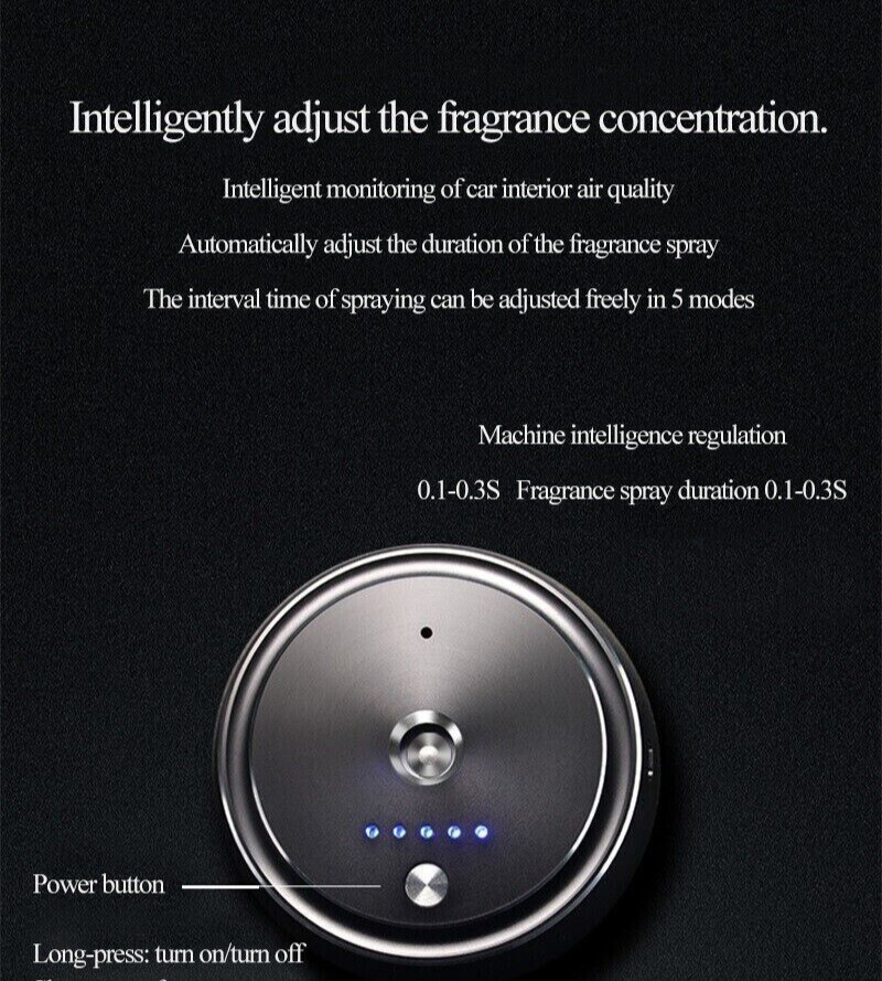 Aroma360 Smart Car Diffuser W/ Ultrasonic Scenting Nanotechnology /20ml Included