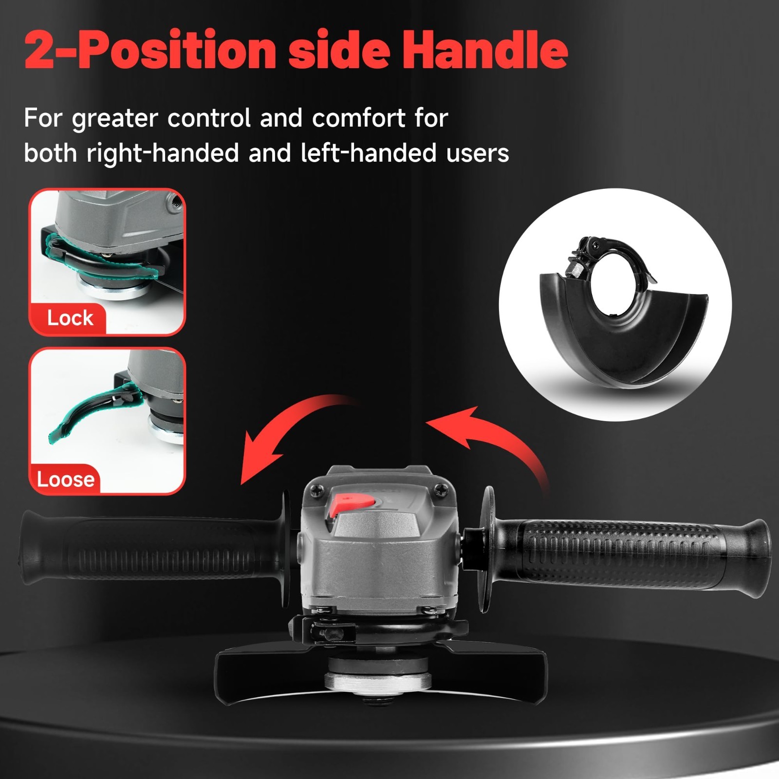 Cordless Angle Grinder 4-1/2″ Brushless, 8000 RPM, Battery Powered for Cutting,