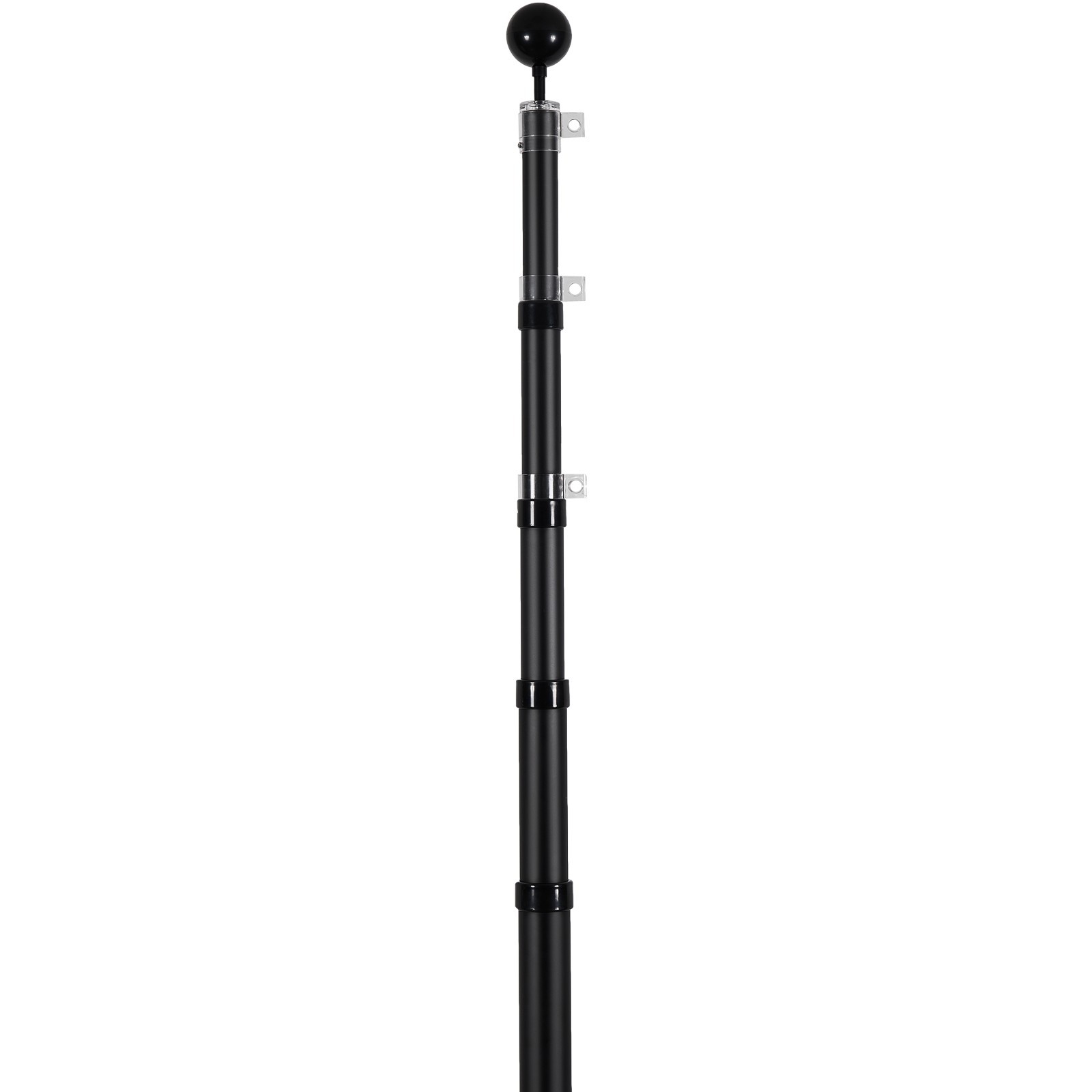 VEVOR 25FT Telescopic Flagpole Kit Heavy Duty Aluminum Flag Pole American Black