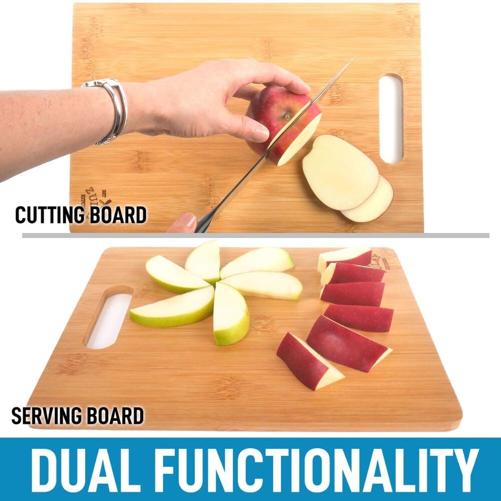 Zulay Bamboo Cutting Board Set – 3 Piece