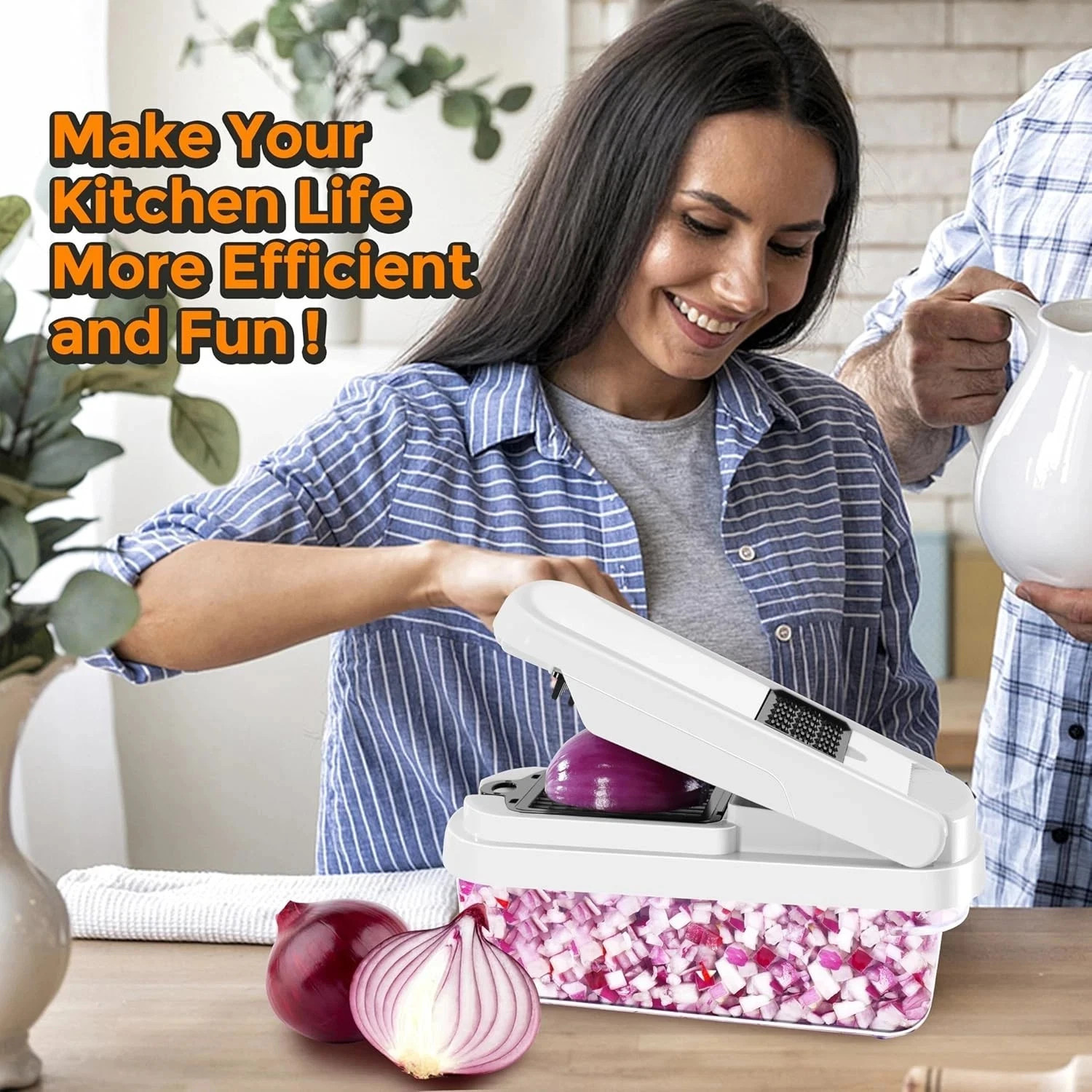 15-In-1 Vegetable Fruit Chopper Cutter Food Onion Veggie Dicer Slicer Kitchen