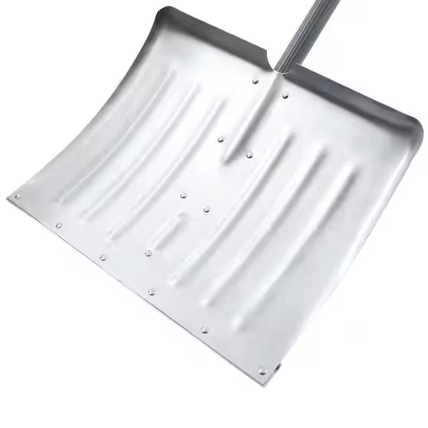 True Temper Snow Shovel 38.3 in. Steel Handle Aluminum Blade Poly D-Grip