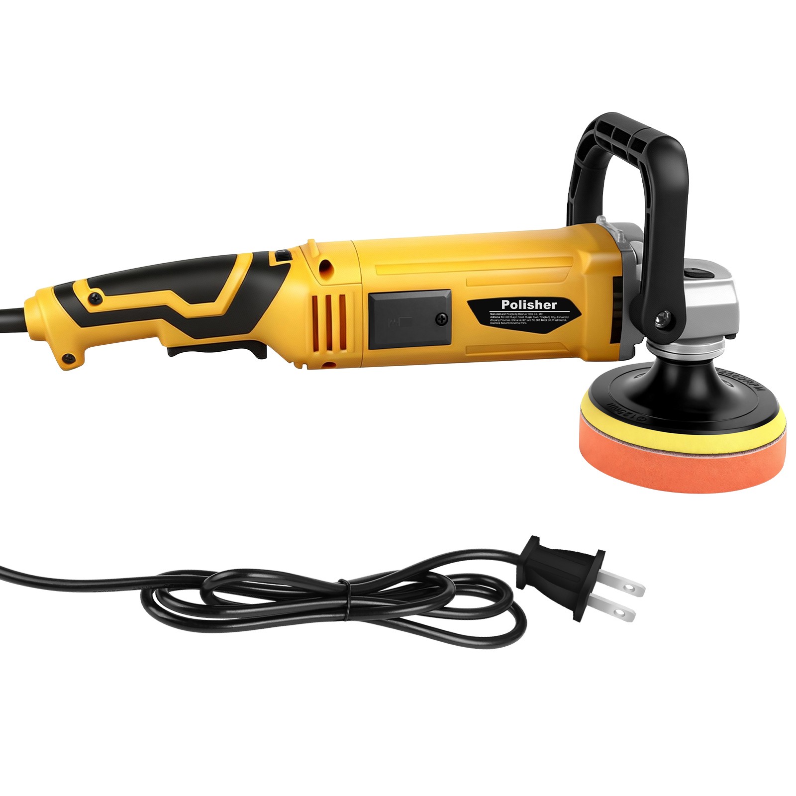 Car Buffer Polisher Waxer 7-Speed Rotary 5″6″+7″ Backing Plate Polishing Machine
