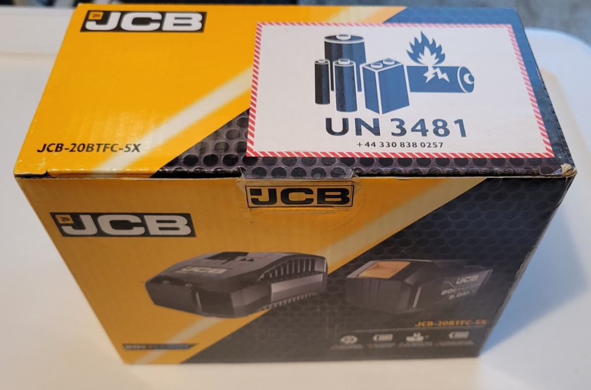 JCB 20V Lithium-Ion 5.0Ah Battery w/ Fast Charger Indicator 2.4A JCB-20BTFC-5X