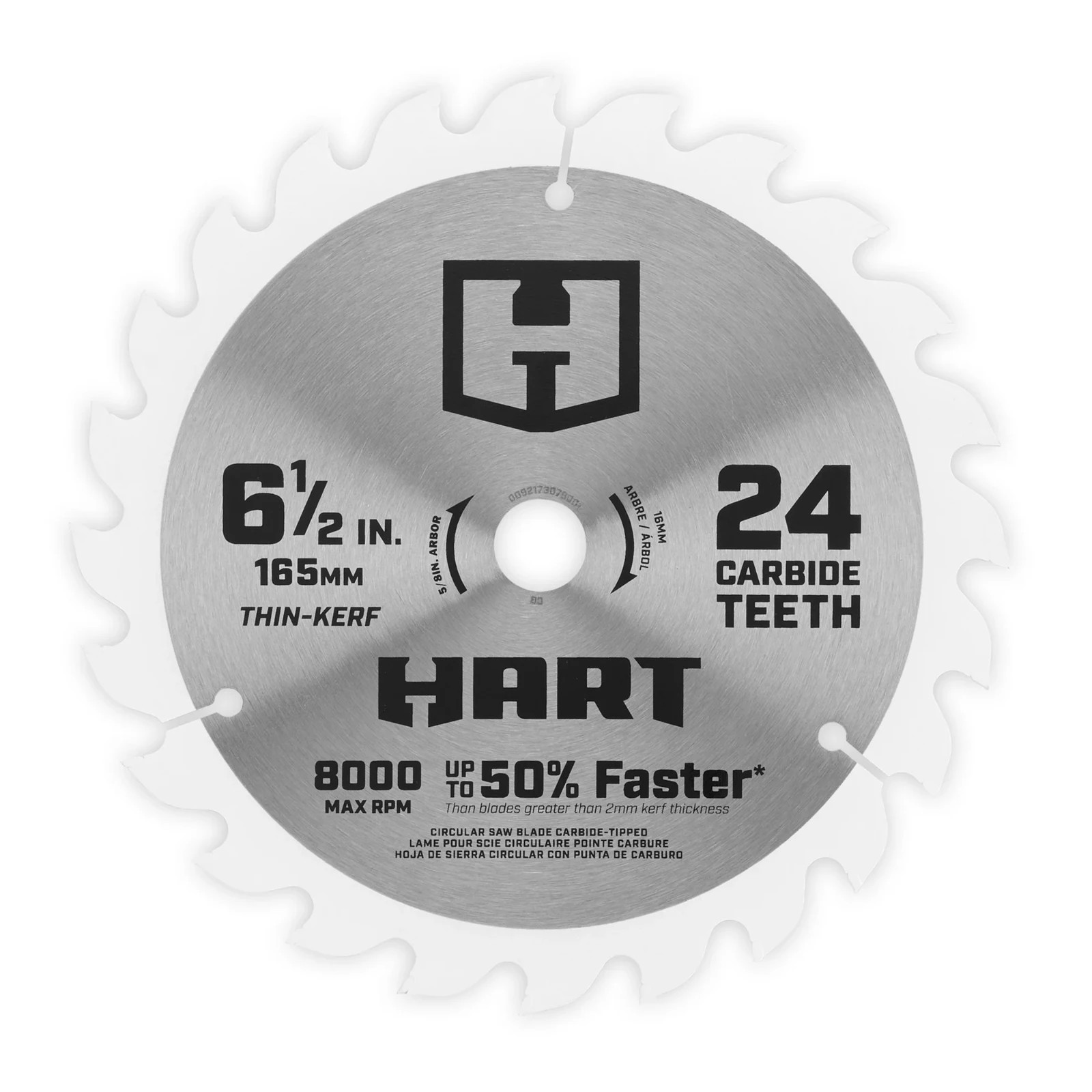2 PK Hart HACSB01 Circular Saw Blade 6 1/2″ 8000 Max RPM 24 Tooth Carbide Teeth