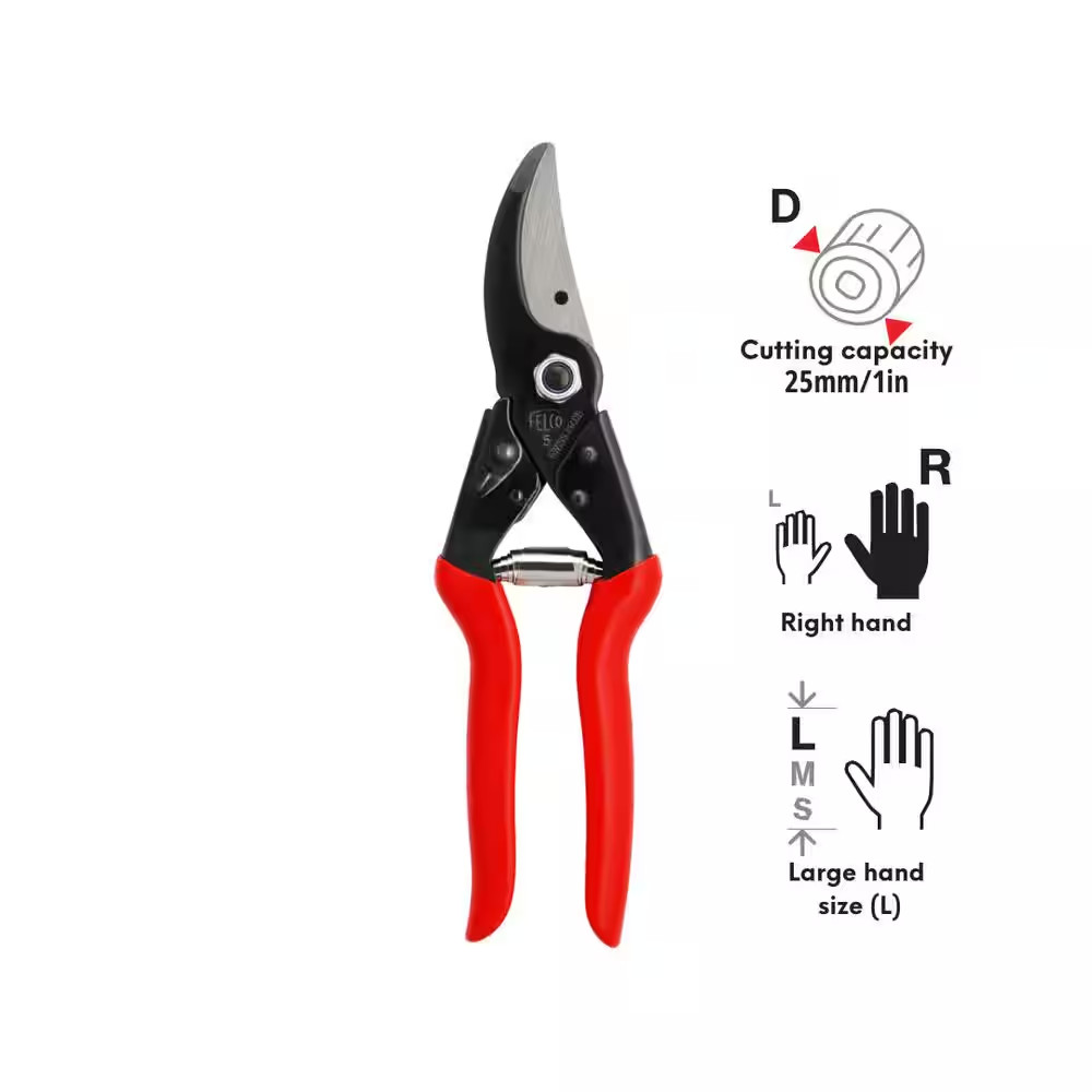F5 8.9 In. Pruner All Steel Construction with 1 In. Cut Capacity, Contractor Gra