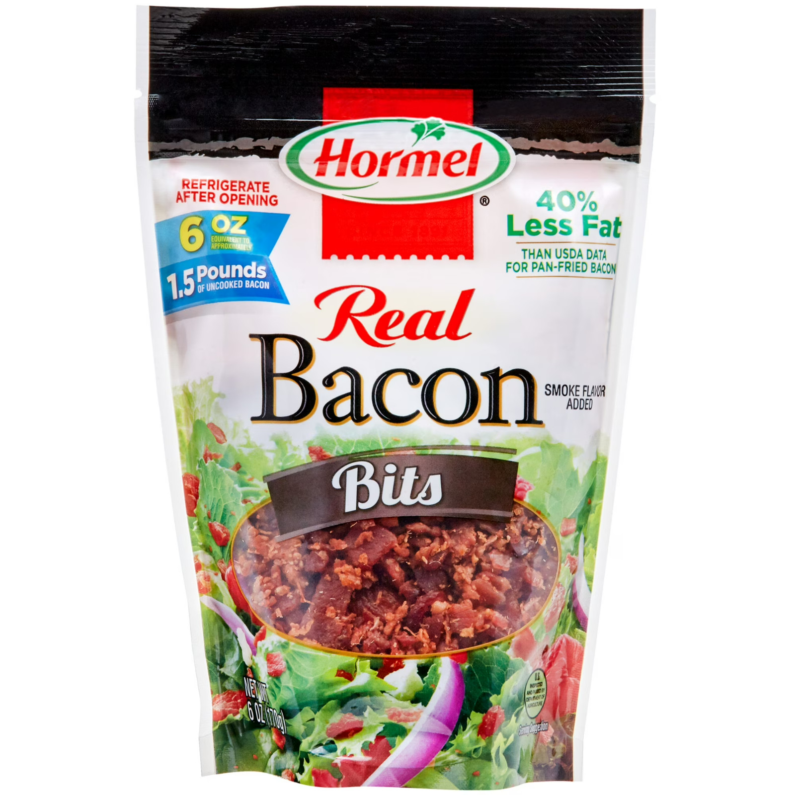HORMEL Real Bacon Bits Topping, Salad Topping, 25 Calories Shelf-Stable, 6 oz…