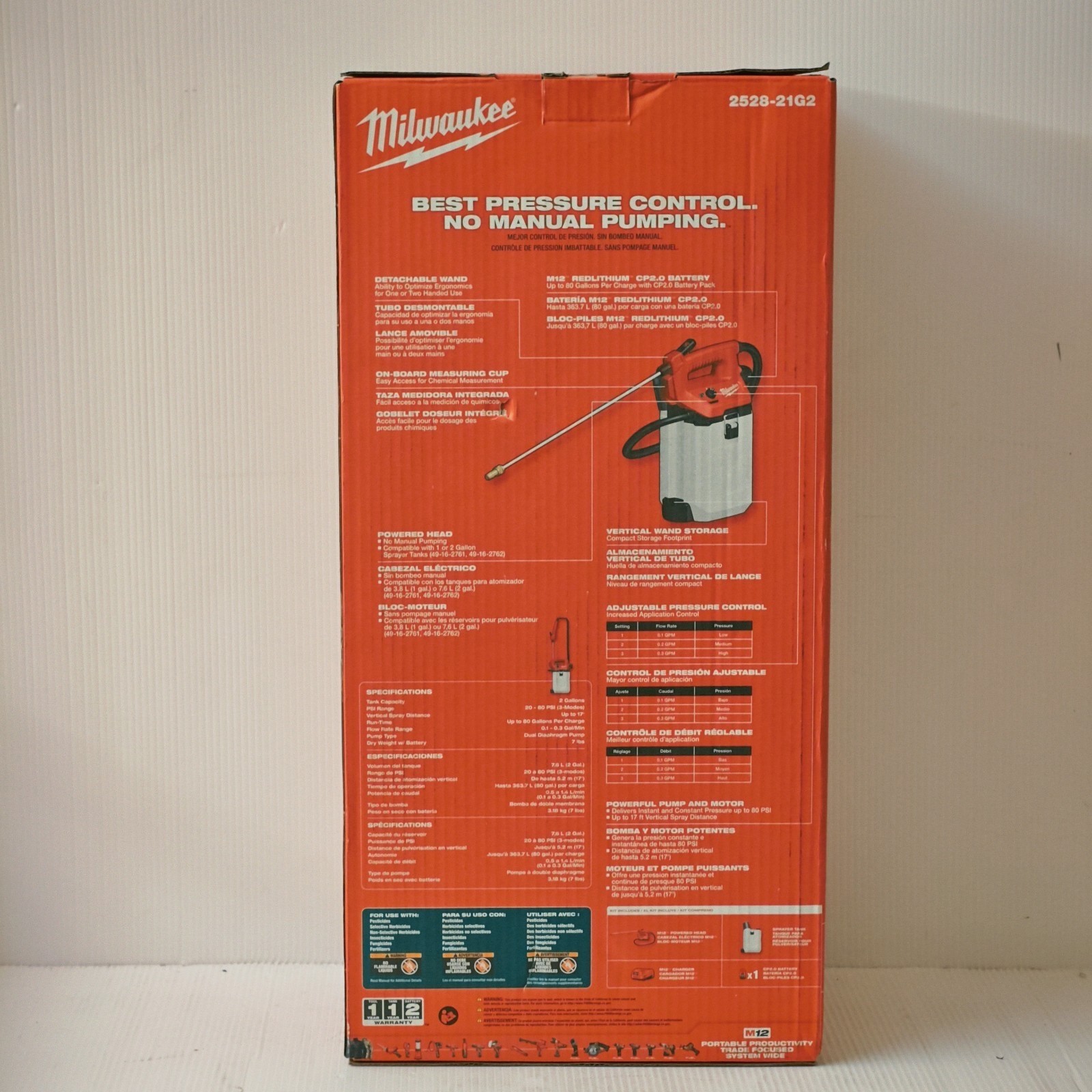 Milwaukee 2528-21G2 12V M12 2 Gallon Handheld Sprayer Kit