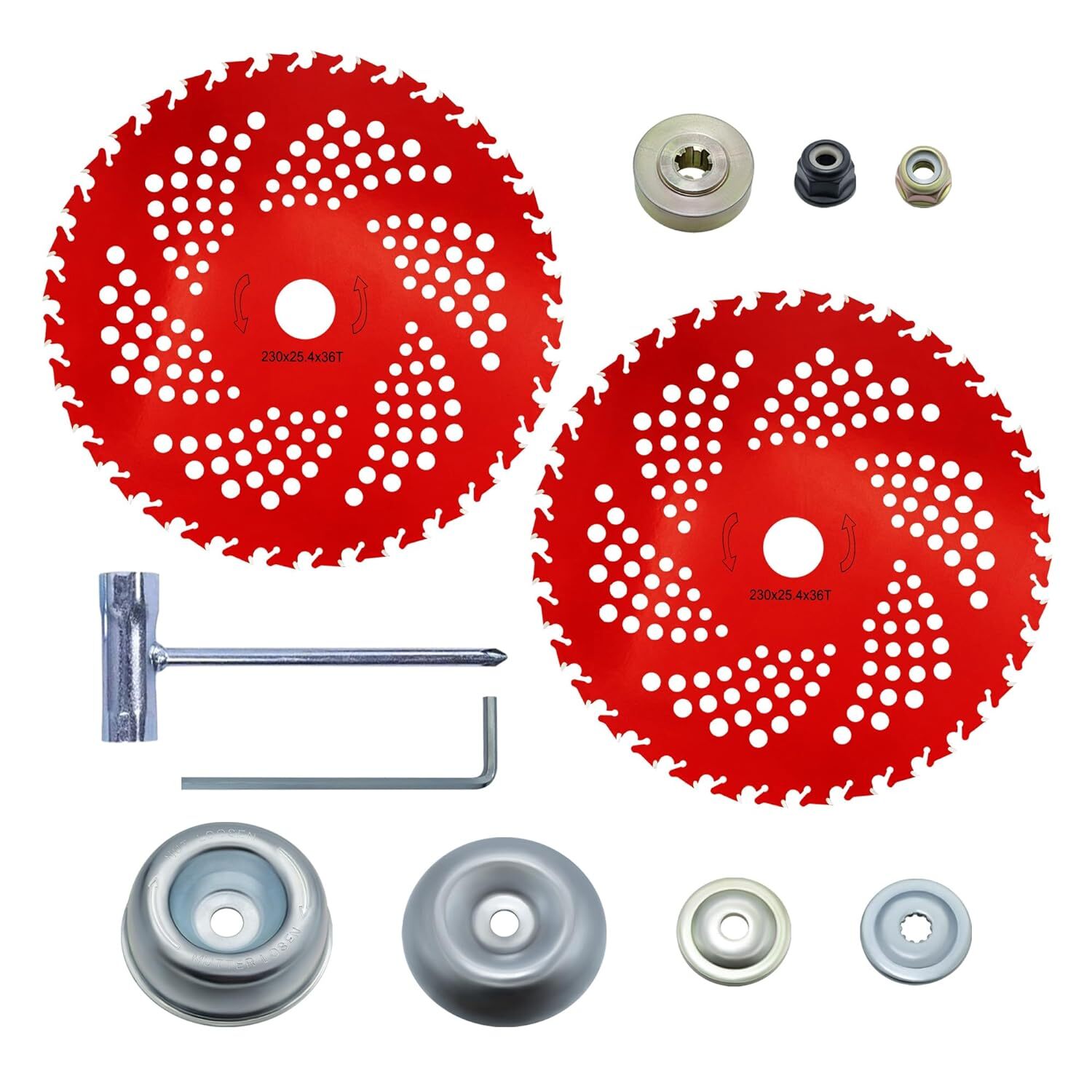 2 Pack 9″ Carbide Tip Circular Saw Brush Cutter Trimmer Weed Eater Blade