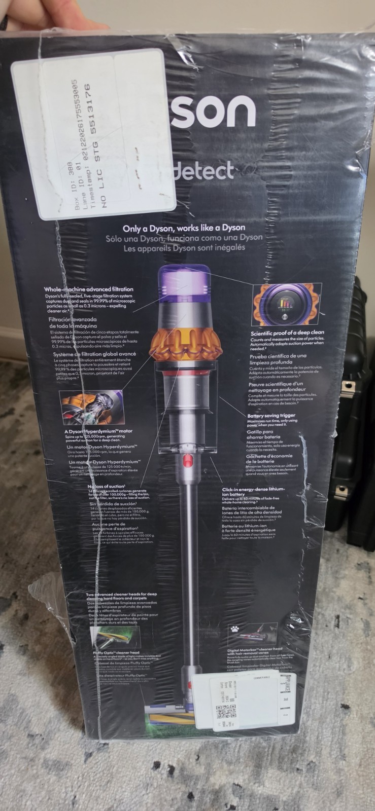 Dyson V15 Detect Cordless Stick Vacuum Cleaner Gold/Nickel