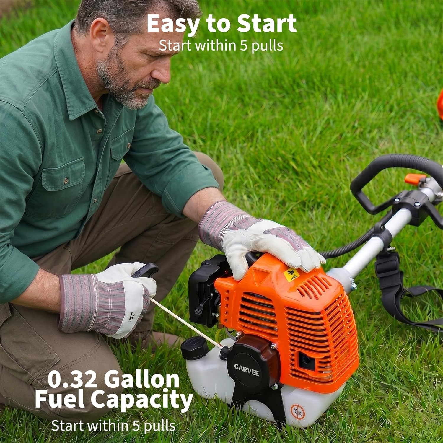 43cc / 52cc Brush Cutter 2-Stroke Gas Weed Eater Wacker 3 in 1 String Trimmer