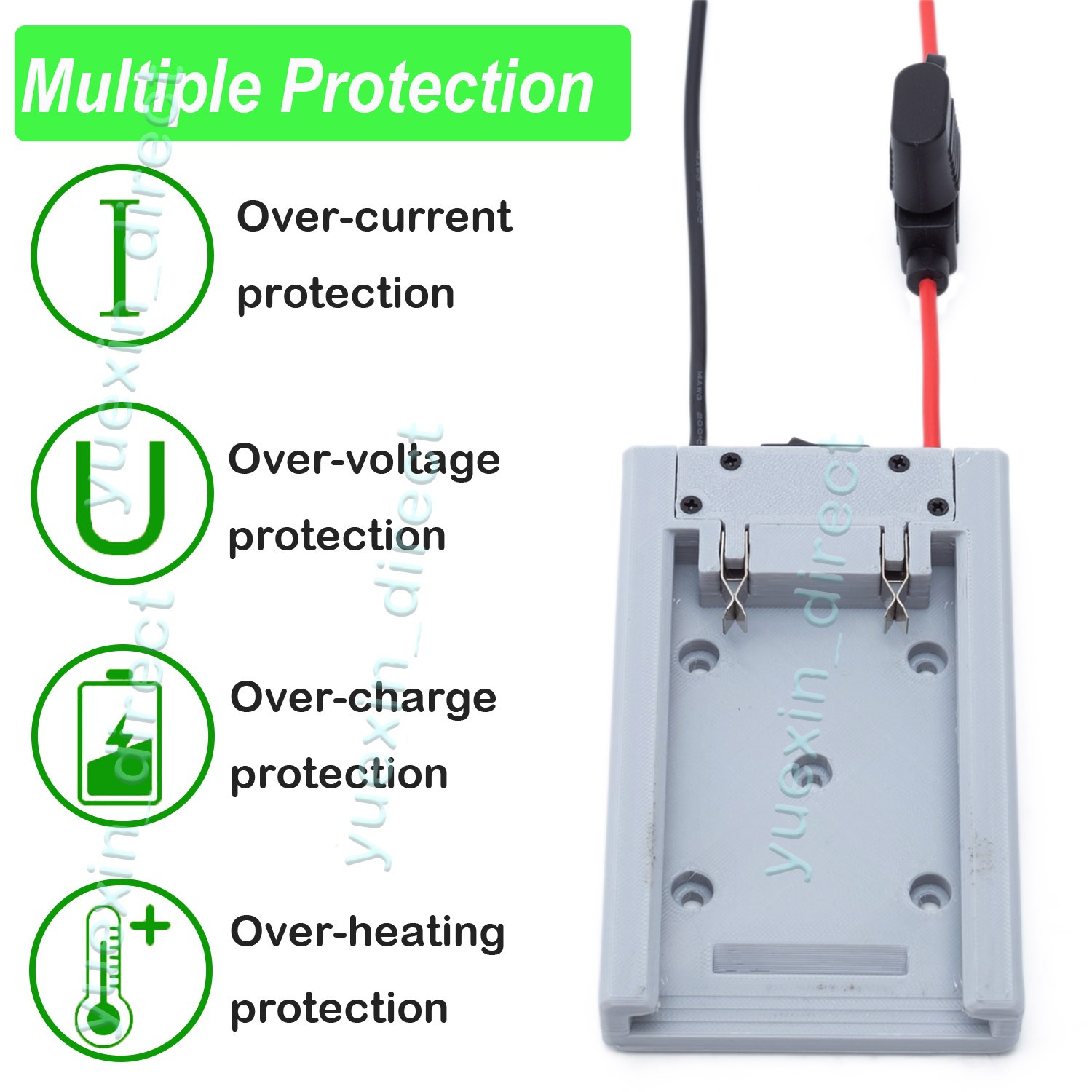Power Wheels Adapter for Ryobi 40V Battery Dock Power Connector Wire Robotics
