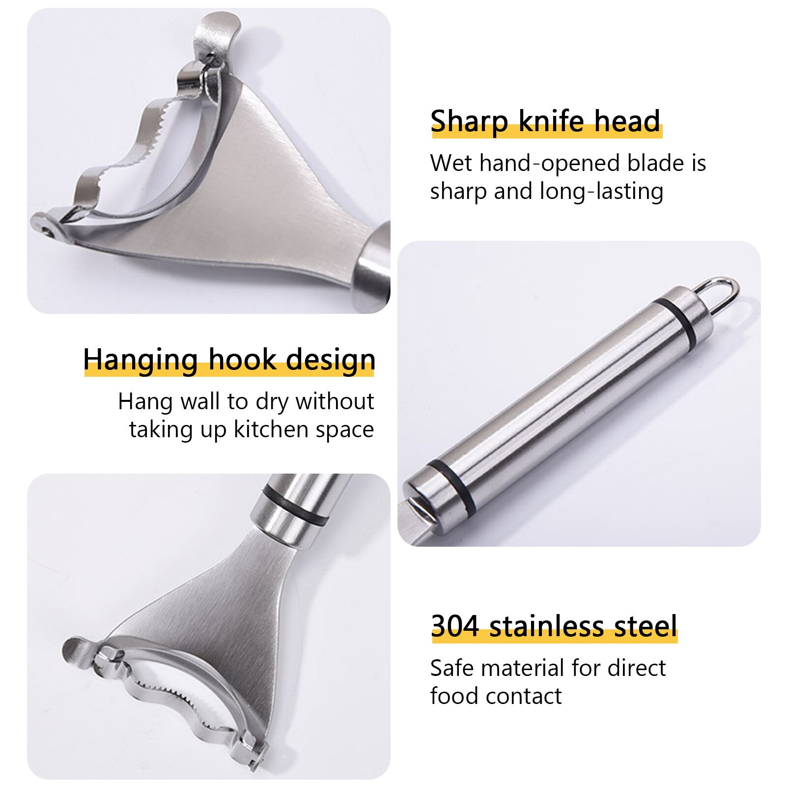 Stainless Steel Corn Cob Peeler Stripper Remover Kitchen Cutter Thresher Tool US