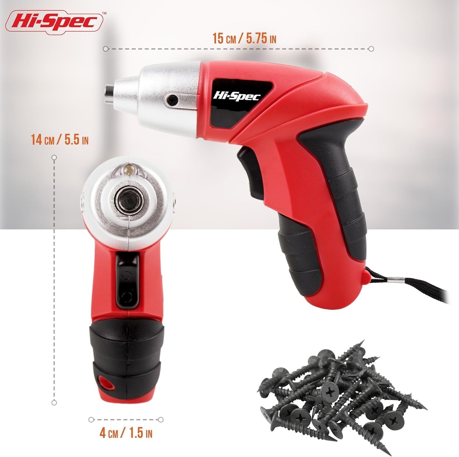 Hi-Spec 3.6V Cordless Electric Screwdriver Set w/ 26 Bits Mini Drill