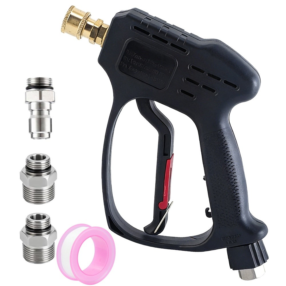 5000PSI Short High Pressure Washer Gun Car Wash w/ Swivel Water Handle 3/8″ Male