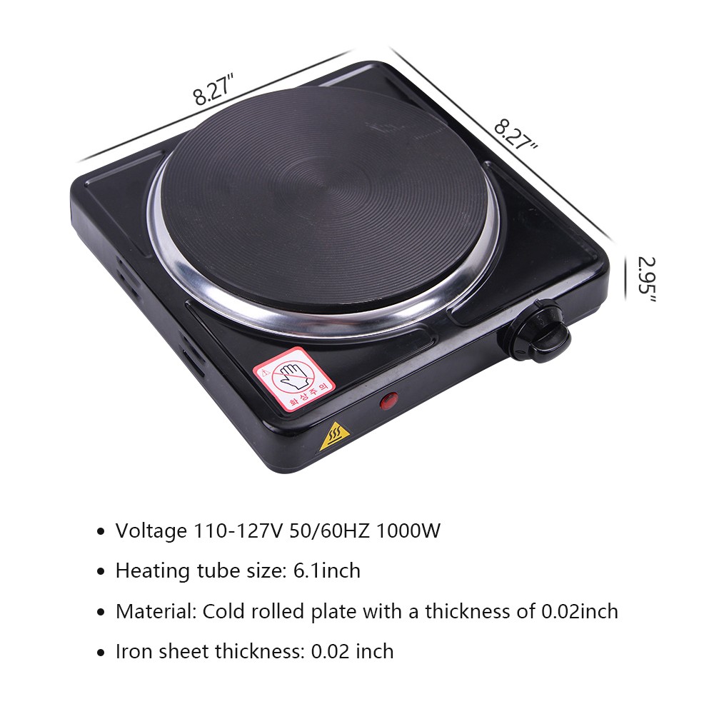 Electric Countertop Single/Double Burner 2000W Cooktop Cast Iron Hot Plates