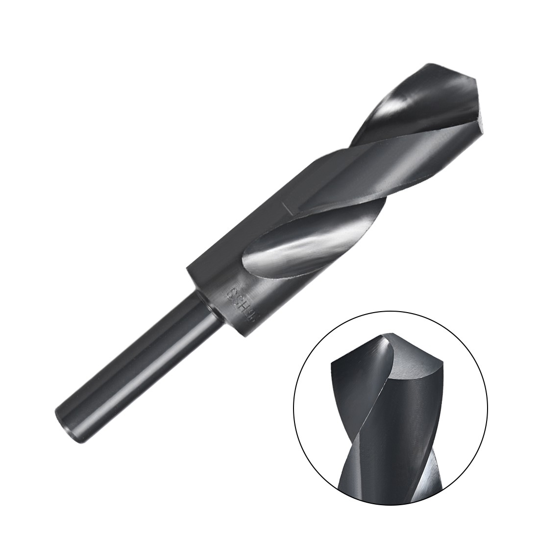 Reduced Shank Drill Bit 26mm HSS 6542 Black Oxide with 1/2″ Straight Shank New
