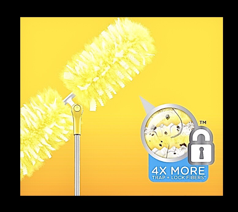 Swiffer Dusters 6’ ft Extender Handle Kit w/ 4 Refills: DOUBLE Ended,ceiling,fan