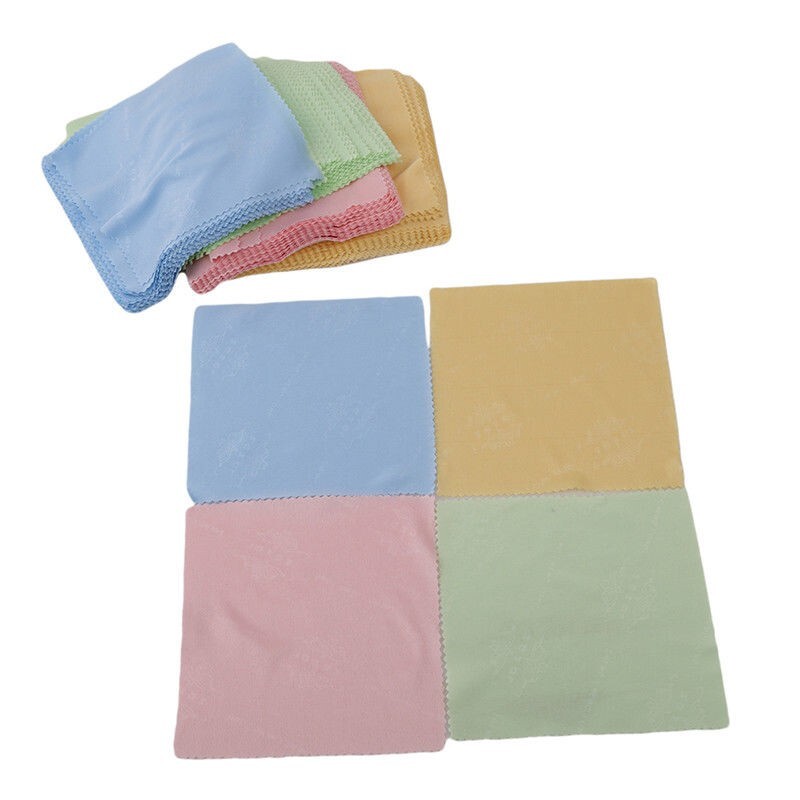 100pcs Microfiber Glasses Cleaning Cloth 5.1″×5.1″ Clean Spectacles Dust Smudges