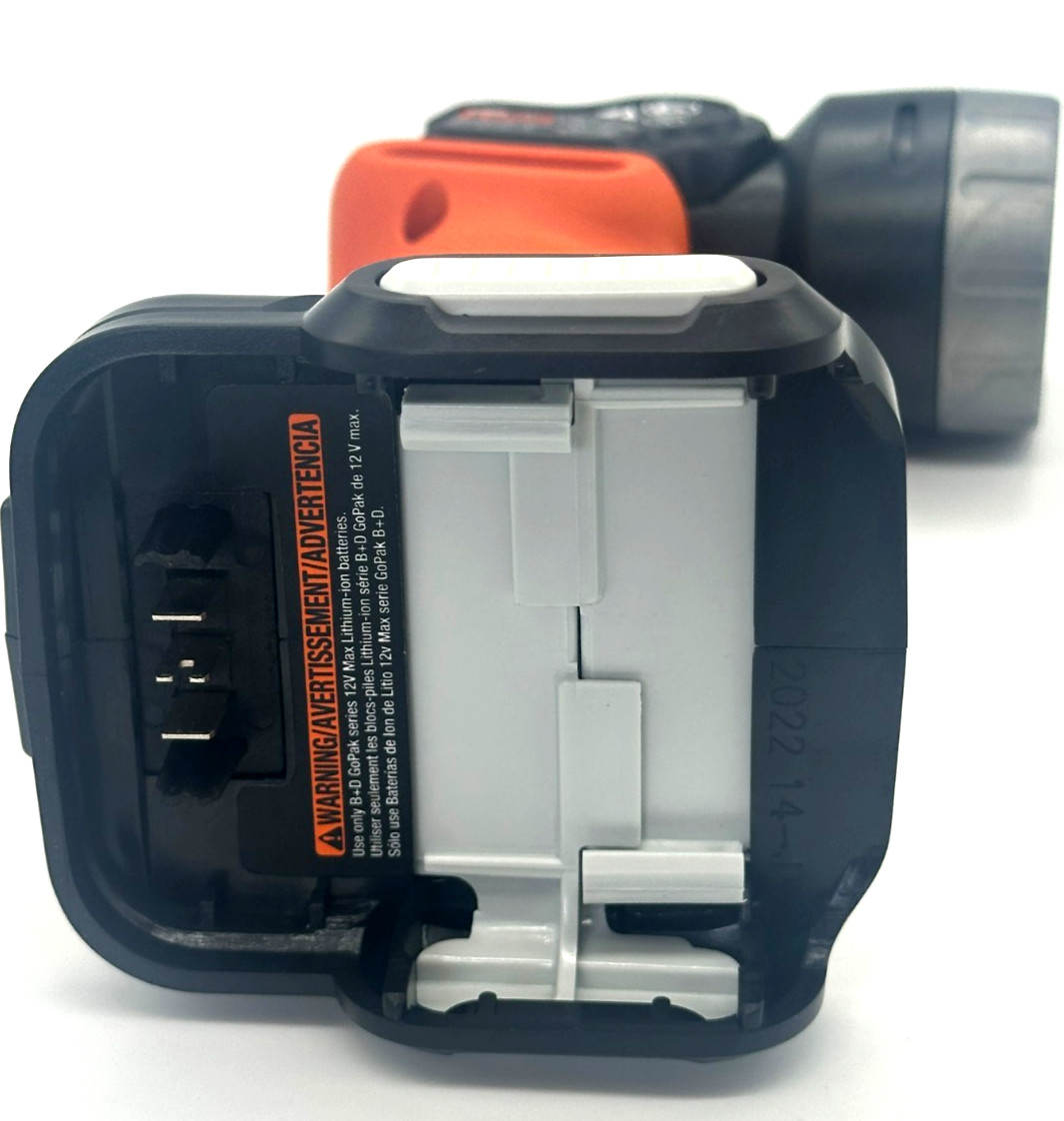 Black + Decker 12V LED Flashlight BCL101 GoPak Portable Tool Only – No Battery